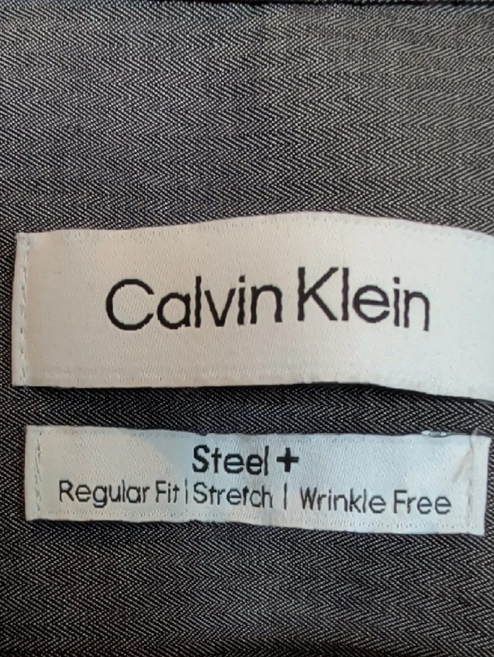Calvin Klein Men's Steel Grey Button-Down Dress Shirt - Picture 2 of 7